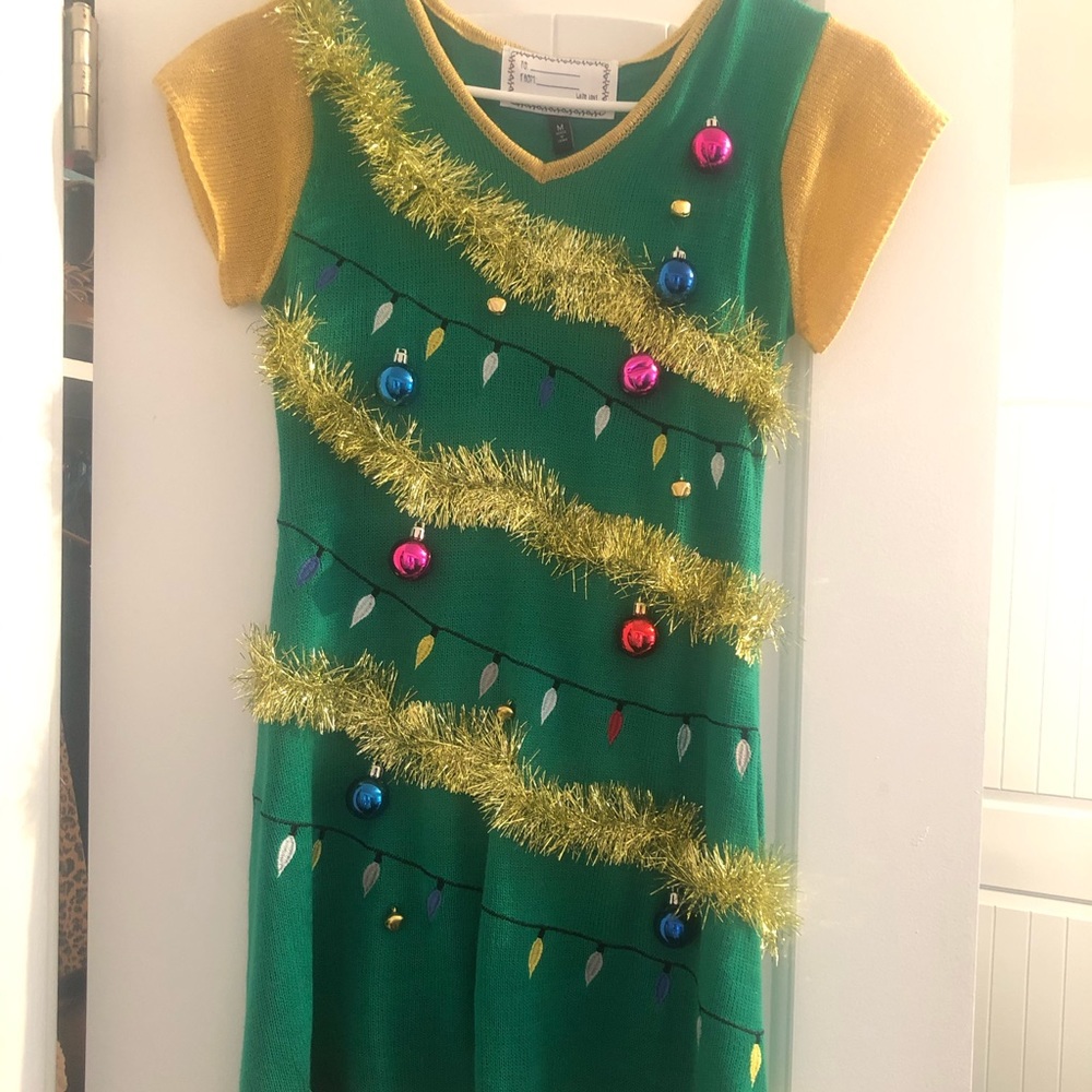 Christmas tree dress and headband
